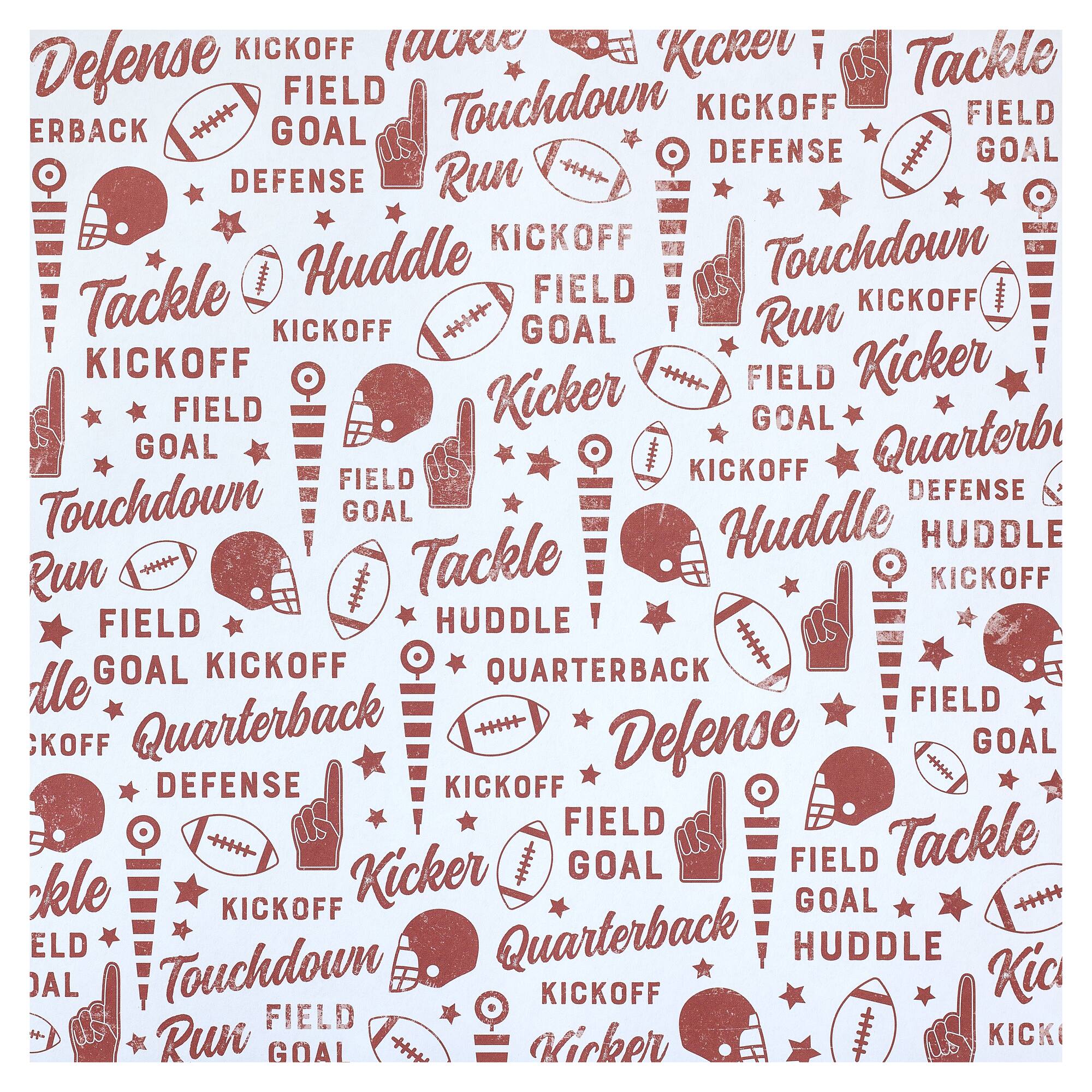 Football Double-Sided Cardstock Paper by Recollections™, 12" x 12"